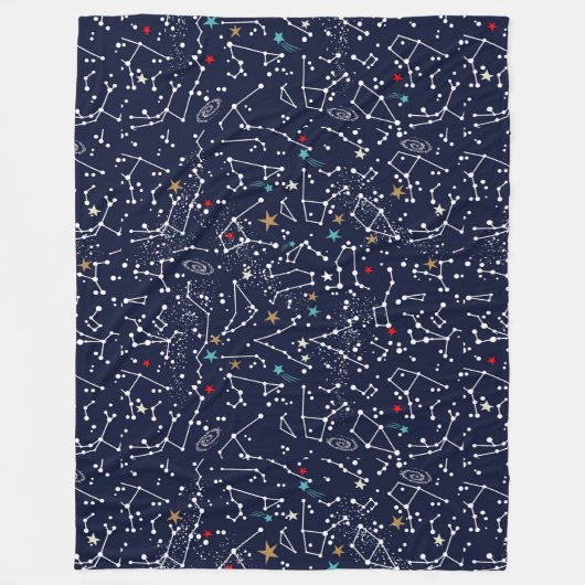 Space Pattern Fleece-Decke Fleecedecke (Vorderseite)