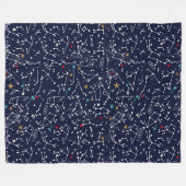 Space Pattern Fleece-Decke Fleecedecke (Vorderseite (Horizontal))