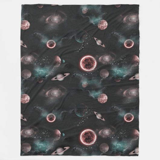 Space Pattern Fleece-Decke Fleecedecke (Vorderseite)