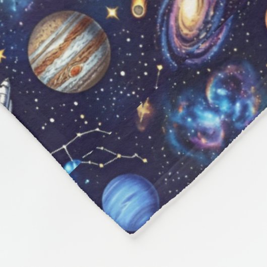 Space Pattern  Fleecedecke (Ecke)