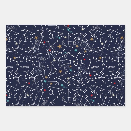 Space Pattern  Geschenkpapier Set (Vorderseite 2)