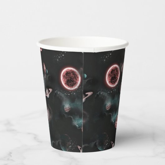 Space Pattern Pappbecher (Rechts)