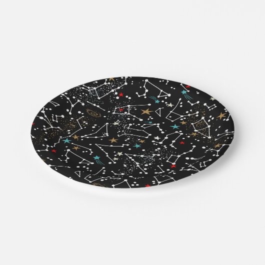 Space Pattern Pappteller (Schrägansicht)