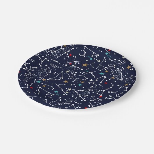 Space Pattern Pappteller (Schrägansicht)