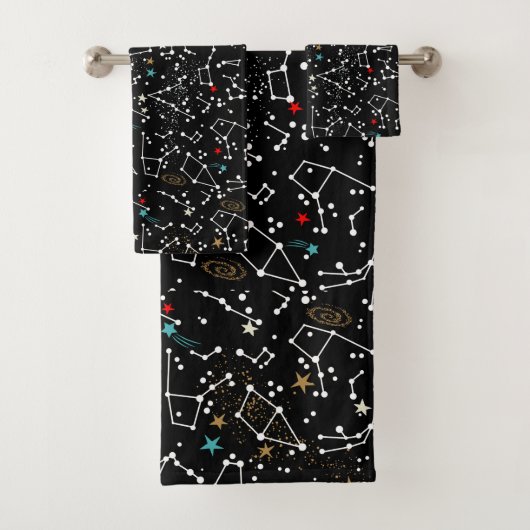 Space Pattern Towel Badhandtuch Set (Insitu)