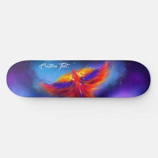 Space Phoenix Aufstieg des Lila Nebels Skateboard (Horizontal)