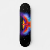 Space Phoenix Nebula Black Starlight Sky Skateboard (Vorne)