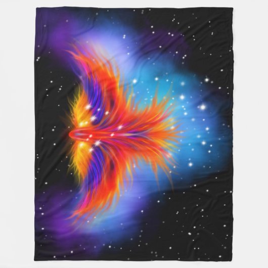 Space Phoenix Nebula Fleecedecke (Vorderseite)