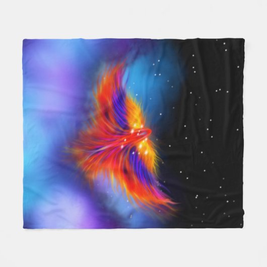 Space Phoenix Nebula Fleecedecke (Vorderseite (Horizontal))