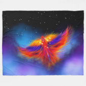 Space Phoenix Nebula Fleecedecke (Vorderseite (Horizontal))