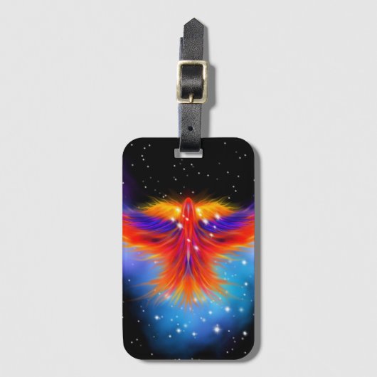 Space Phoenix Nebula Gepäckanhänger (Vorderseite Vertikal)
