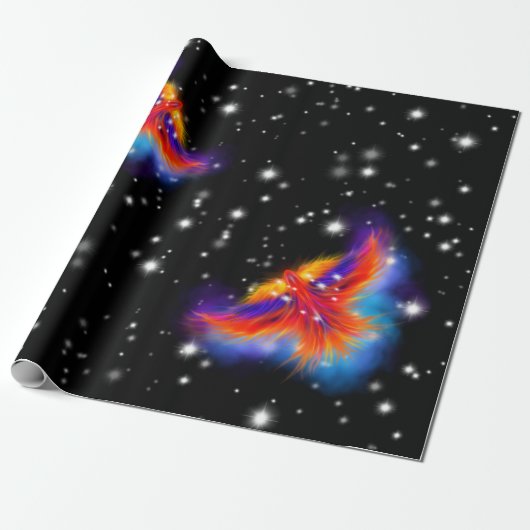 Space Phoenix Nebula Geschenkpapier (Ungerollt)