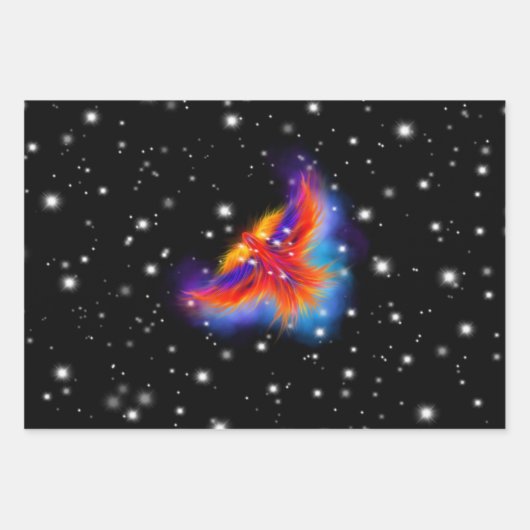 Space Phoenix Nebula Geschenkpapier Set (Vorderseite 3)