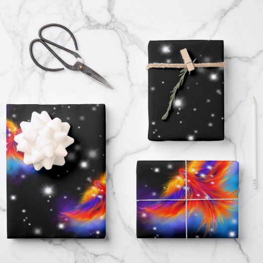 Space Phoenix Nebula Geschenkpapier Set (Vorderseite)