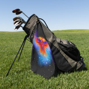 Space Phoenix Nebula Golfhandtuch