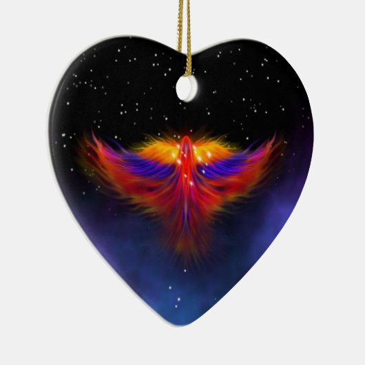 Space Phoenix Nebula Keramik Ornament (Rechts)