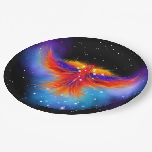 Space Phoenix Nebula Pappteller (Schrägansicht)