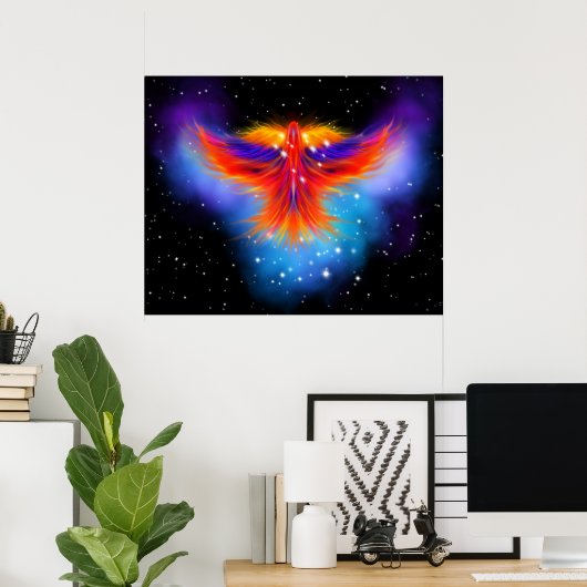 Space Phoenix Nebula Poster (Heimbüro)