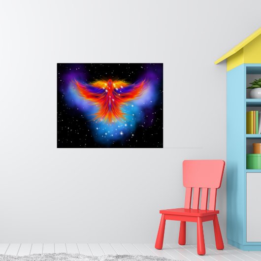 Space Phoenix Nebula Poster (Kinderzimmer 1)