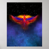 Space Phoenix Nebula Poster (Vorne)