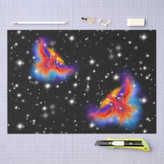 Space Phoenix Nebula Seidenpapier (Handwerk)