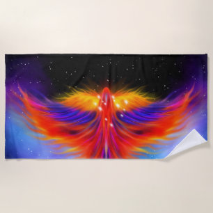 Space Phoenix Nebula Strandtuch