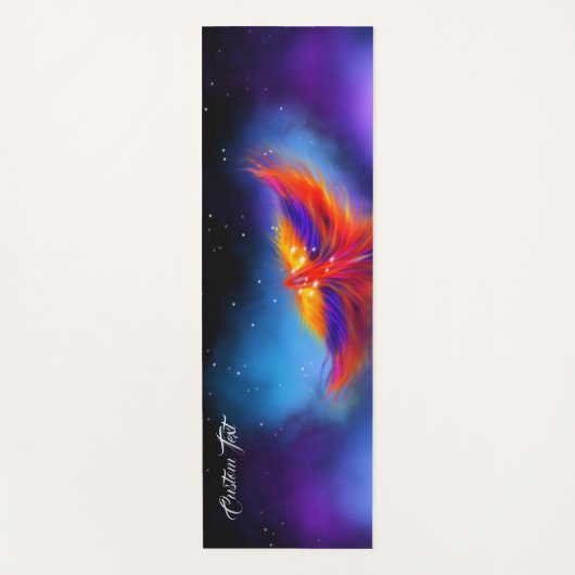 Space Phoenix Nebula Yogamatte (Vorderseite)
