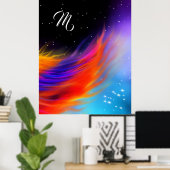 Space Phoenix Wing Monogram Poster (Heimbüro)