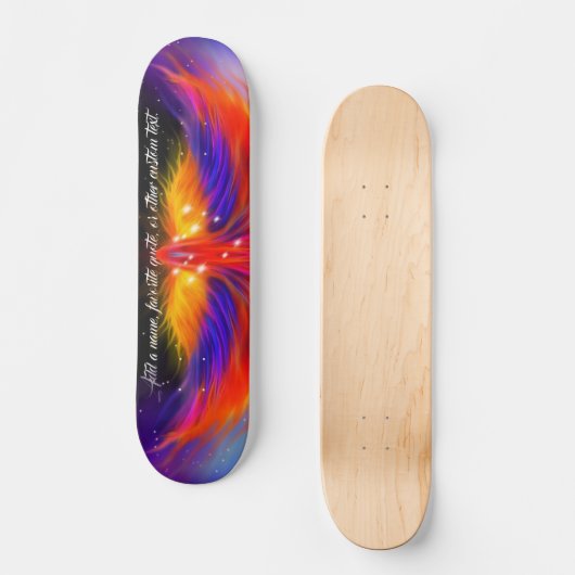 Space Phoenix Wingspan mit Ihrem Angebot Skateboard (Vorderseite)
