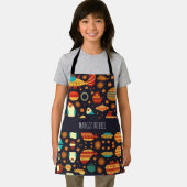 Space Pinguine Retro Muster Schürze (Insitu)