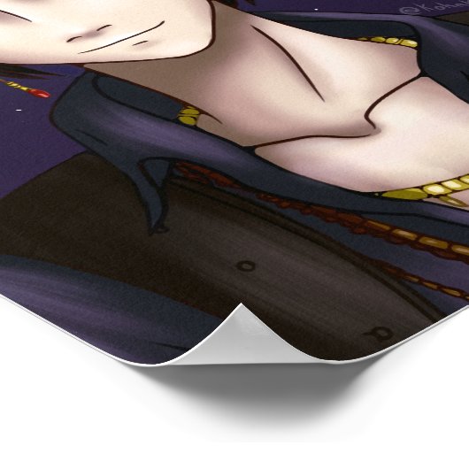 Space Pirate Portrait Poster (Ecke)