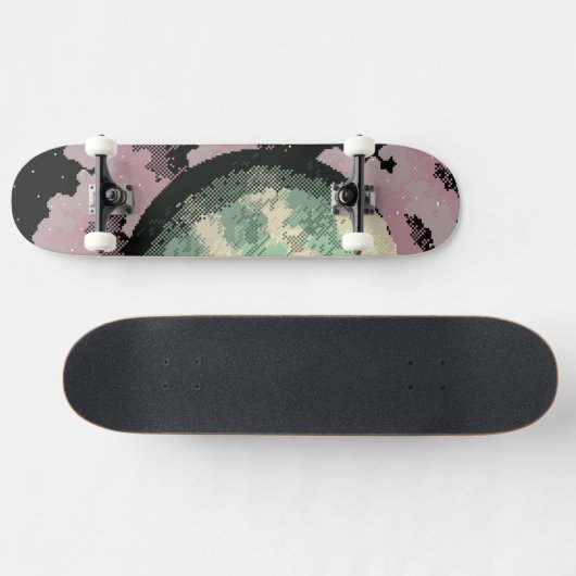 Space Pixel Art. Skateboard (Horizontal)