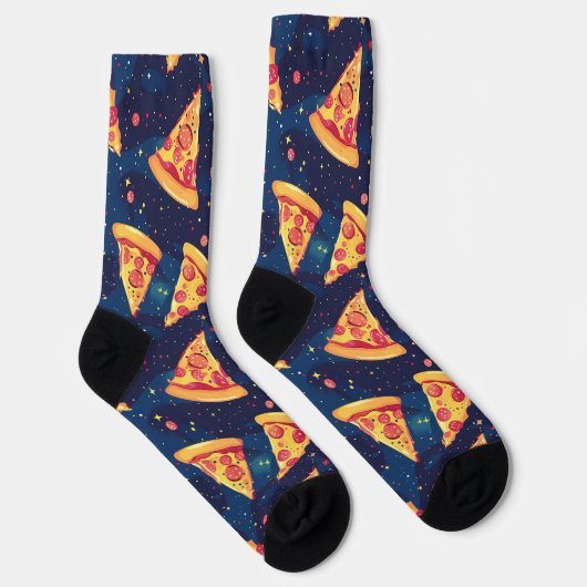Space Pizza Party - Galactic Pepperoni Slice Socken (Rechts)