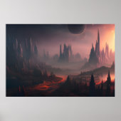 Space Planet Landscape Digital Art Poster #034 (Vorne)