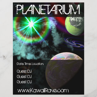 Space Planetarium Custom Rave Flyer