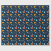 Space Planets Galaxy Stars Junge Duschgeschenk Geschenkpapier (Flach)