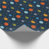 Space Planets Galaxy Stars Junge Duschgeschenk Geschenkpapier (Ecke)