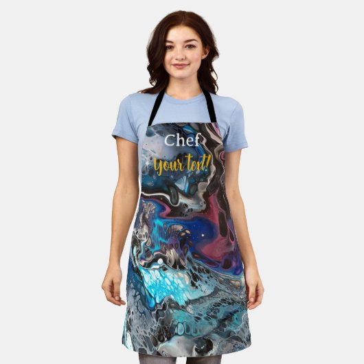 Space pouring  schürze (Getragen)