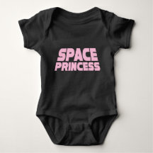 Space Princess - Baby Jersey Bodysuit (schwarz)