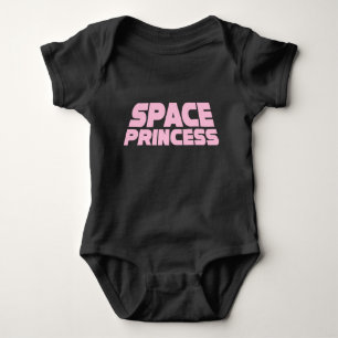 Space Princess - Baby Jersey Bodysuit (schwarz) Strampler