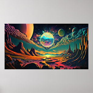 Space Psychedelic Poster