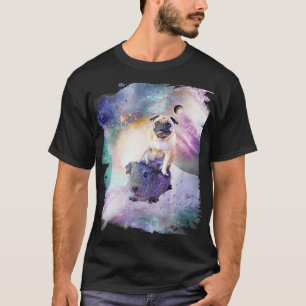 Space Pug Reitet Meerschweinchen Premium T-Shirt