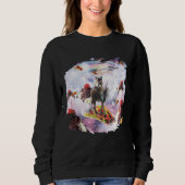 Space Pug Riding Wolf Ice Cream & Taco Sweatshirt (Vorderseite)