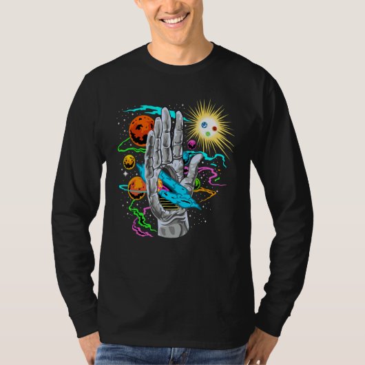Space Push Through   Galaxy In Solar System T-Shirt (Vorderseite)