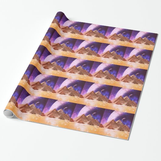 Space Pyramids Geschenkpapier (Ungerollt)