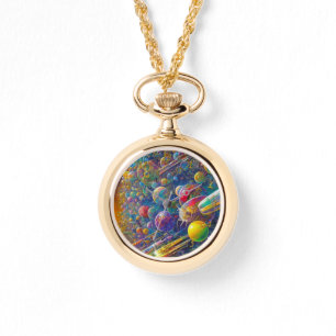 Space Race Gold Halskette beobachten w Zahlen