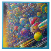 Space Race große Keramik Fliesen (Vorderseite)