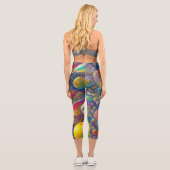 Space Race Hoch-Gürtelschnalle Capri Leggings (Rückseite)