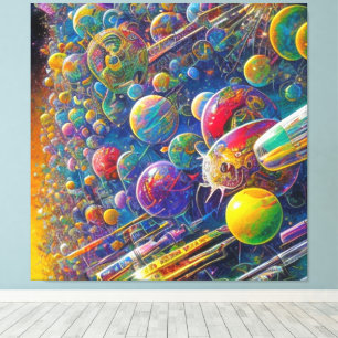 Space Race Leinwandbild Leinwanddruck
