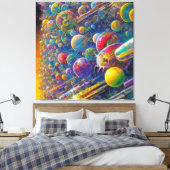 Space Race Leinwandbild Leinwanddruck (Insitu (Schlafzimmer))